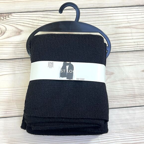 West Loop Knit Scarf LOT 2 Black & Gray Rayon Bled One Size Fits Most 67” Long - Picture 4 of 9